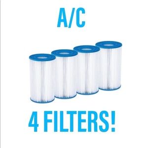 Four Type A/C pool pump filters
